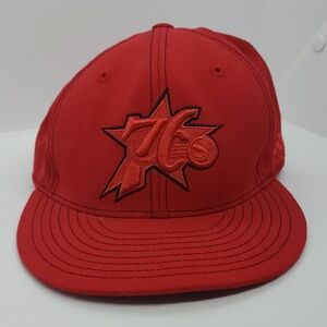 Adidas Wool Philadelphia 76ers Red FITTED 7 3/8 NBA Cap